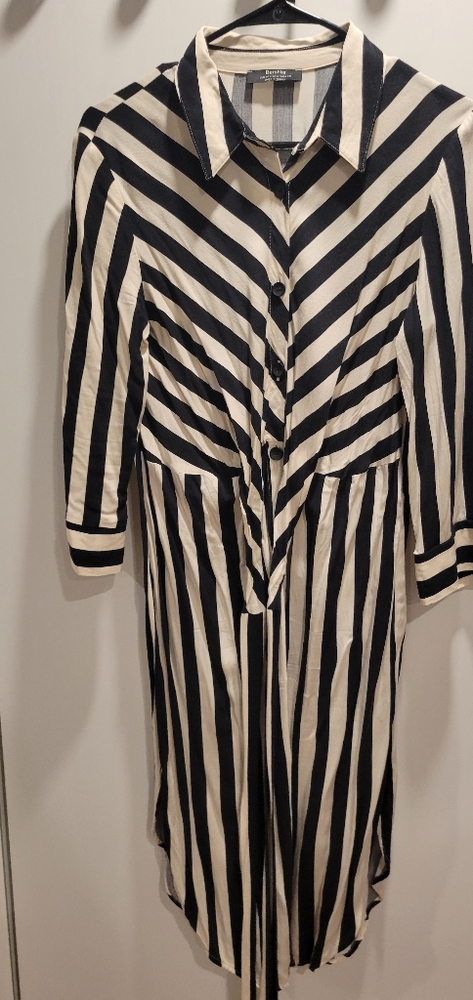 Black & Cream Stripe Dress